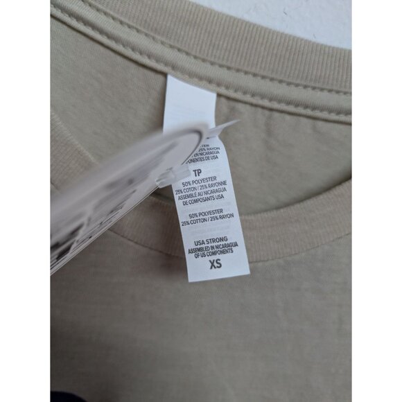 NEW Philomena & Ruth Vote Dammit Graphic Tee Beige, Size XS - Picture 7 of 9